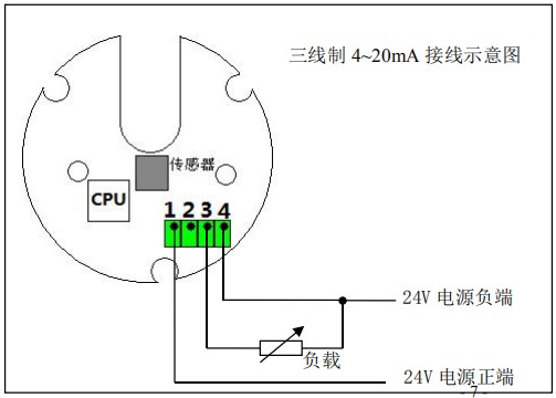 不锈钢椭圆齿轮流量计三线制接线图